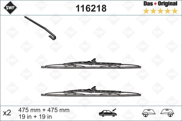 SWF 116218 - Stikla tīrītāja slotiņa autospares.lv