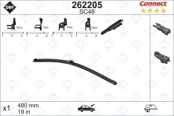 SWF 262205 - Stikla tīrītāja slotiņa autospares.lv