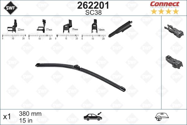 SWF 262201 - Stikla tīrītāja slotiņa www.autospares.lv