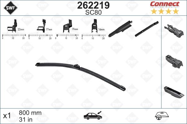 SWF 262219 - Stikla tīrītāja slotiņa www.autospares.lv