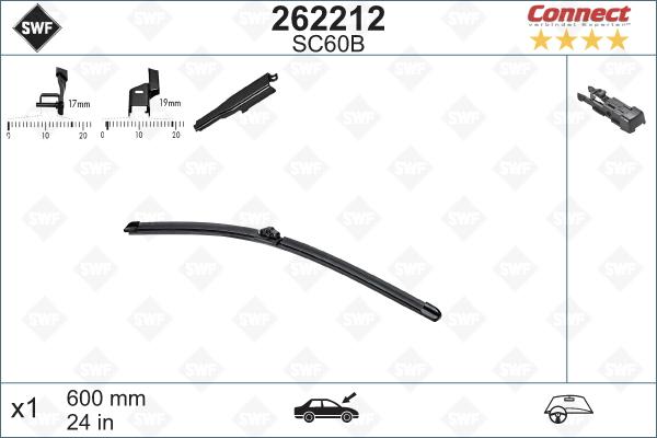 SWF 262212 - Stikla tīrītāja slotiņa autospares.lv