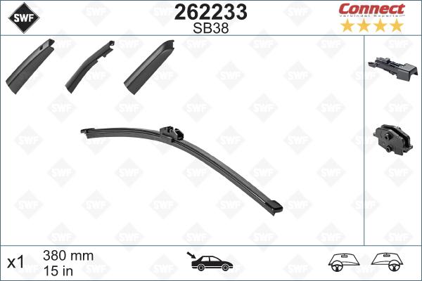 SWF 262233 - Stikla tīrītāja slotiņa autospares.lv