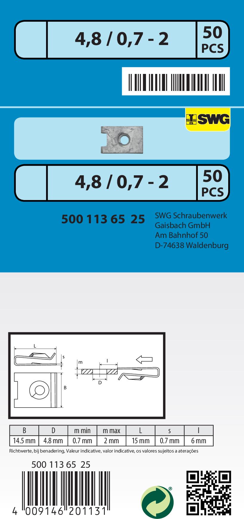 SWGAutomotive 500 113 65  25 - Virsbūve autospares.lv