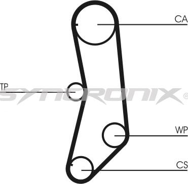 SYNCRONIX SY0997N - Зубчатый ремень ГРМ www.autospares.lv