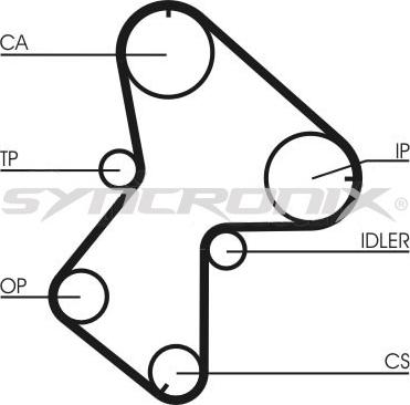 SYNCRONIX SY210940 - Комплект зубчатого ремня ГРМ www.autospares.lv