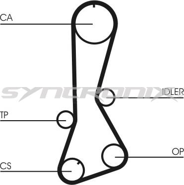 SYNCRONIX SY110695 - Zobsiksnas komplekts autospares.lv