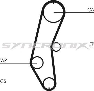 SYNCRONIX SY0666N - Зубчатый ремень ГРМ www.autospares.lv