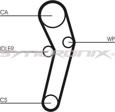 SYNCRONIX SY0631N - Зубчатый ремень ГРМ www.autospares.lv