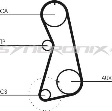 SYNCRONIX SY0848N - Зубчатый ремень ГРМ www.autospares.lv