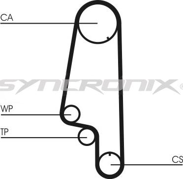 SYNCRONIX SY110847 - Комплект зубчатого ремня ГРМ www.autospares.lv