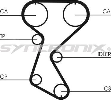 SYNCRONIX SY210760 - Комплект зубчатого ремня ГРМ www.autospares.lv