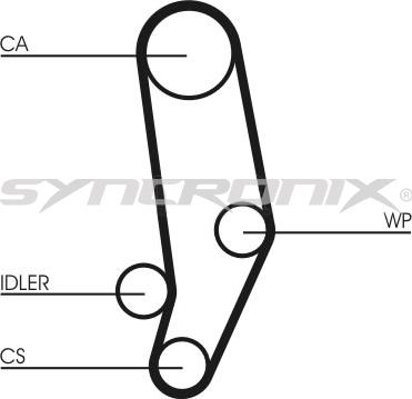 SYNCRONIX SY110704641 - Комплект зубчатого ремня ГРМ www.autospares.lv