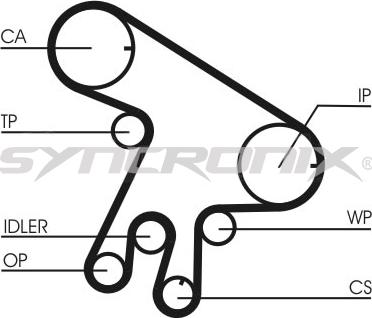 SYNCRONIX SY2101043 - Zobsiksnas komplekts autospares.lv