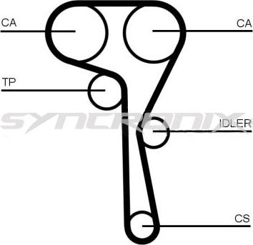 SYNCRONIX SY110116785PE - Водяной насос + комплект зубчатого ремня ГРМ www.autospares.lv