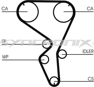 SYNCRONIX SY1101101 - Комплект зубчатого ремня ГРМ www.autospares.lv