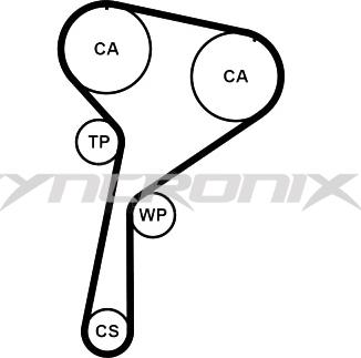 SYNCRONIX SY1101184PE - Водяной насос + комплект зубчатого ремня ГРМ www.autospares.lv