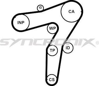 SYNCRONIX SY1101183 - Ūdenssūknis + Zobsiksnas komplekts www.autospares.lv