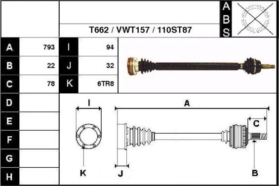 Technika 67110 - Drive Shaft www.autospares.lv