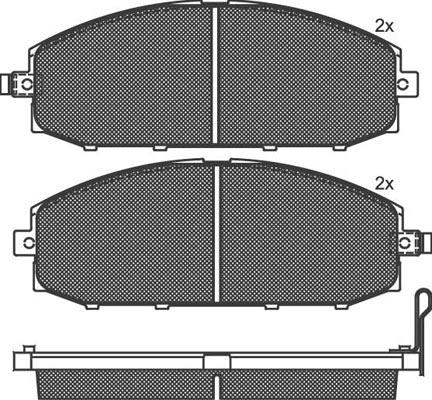 Technika 01494 - Тормозные колодки, дисковые, комплект www.autospares.lv