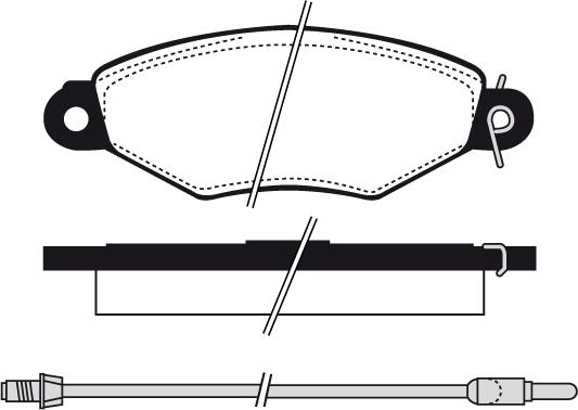 BOSCH 986AB1064 - Тормозные колодки, дисковые, комплект www.autospares.lv