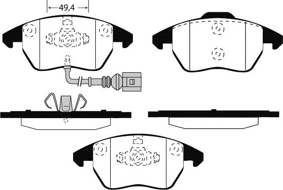 Technika 01514 - Brake Pad Set, disc brake www.autospares.lv