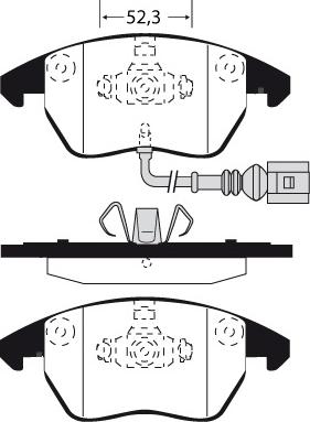 Technika 01516 - Bremžu uzliku kompl., Disku bremzes www.autospares.lv