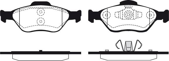 Technika 01182 - Тормозные колодки, дисковые, комплект www.autospares.lv