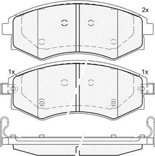 Technika 01734A - Тормозные колодки, дисковые, комплект www.autospares.lv