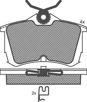 Technika 02132 - Bremžu uzliku kompl., Disku bremzes www.autospares.lv