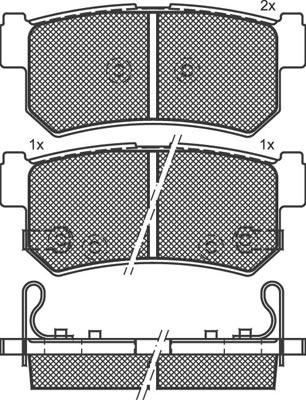 Technika 02171 - Тормозные колодки, дисковые, комплект www.autospares.lv