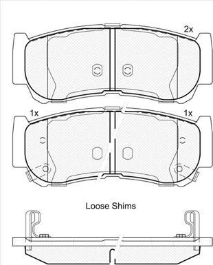 Technika 02212A - Brake Pad Set, disc brake www.autospares.lv