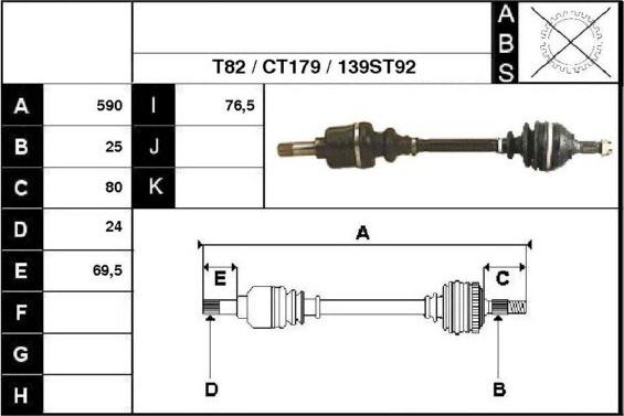 Technika 18139 - Piedziņas vārpsta autospares.lv