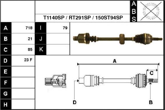 Technika 38150SP - Piedziņas vārpsta autospares.lv