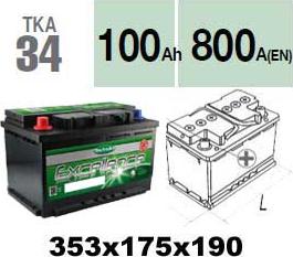 Technika TKA34 - Startera akumulatoru baterija www.autospares.lv