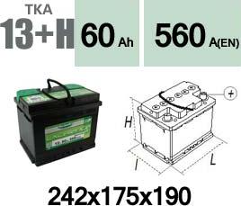 Technika TKA13+H - Startera akumulatoru baterija autospares.lv