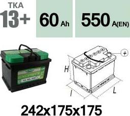 Technika TKA13+ - Startera akumulatoru baterija autospares.lv