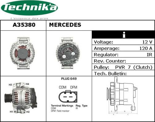 Technika A35380 - Ģenerators www.autospares.lv