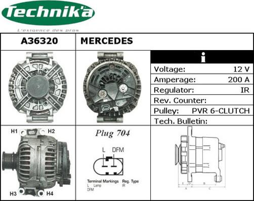 Technika A36320 - Ģenerators autospares.lv