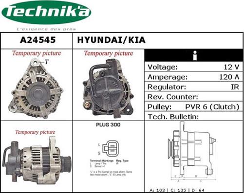 Technika A24545 - Ģenerators www.autospares.lv