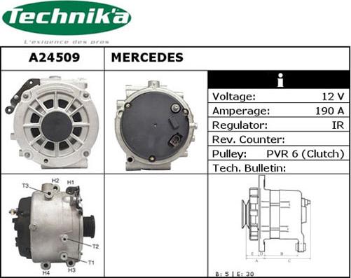 Technika A24509 - Ģenerators www.autospares.lv