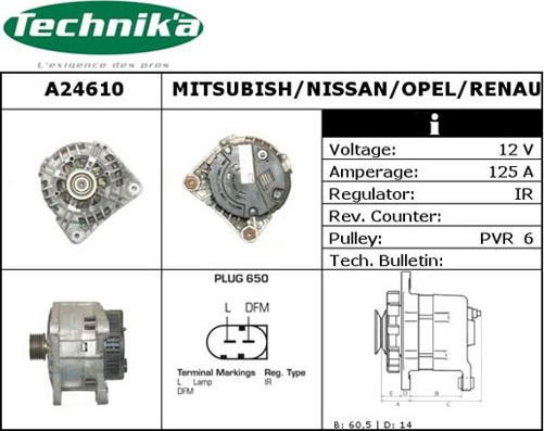 Technika A24610 - Ģenerators autospares.lv