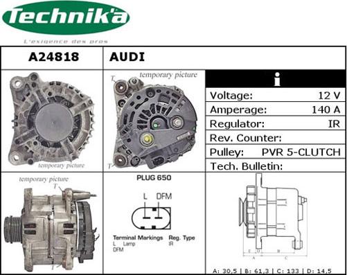 Technika A24818 - Ģenerators www.autospares.lv