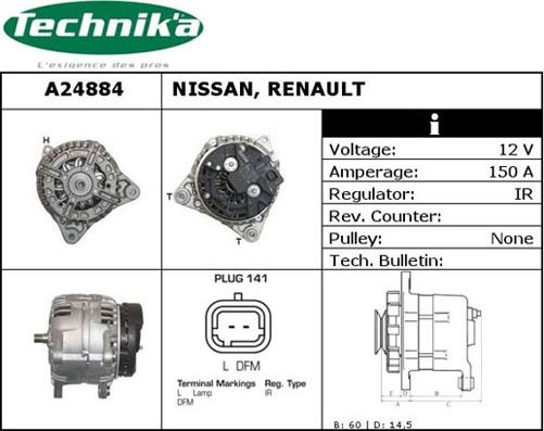 Technika A24884 - Ģenerators autospares.lv