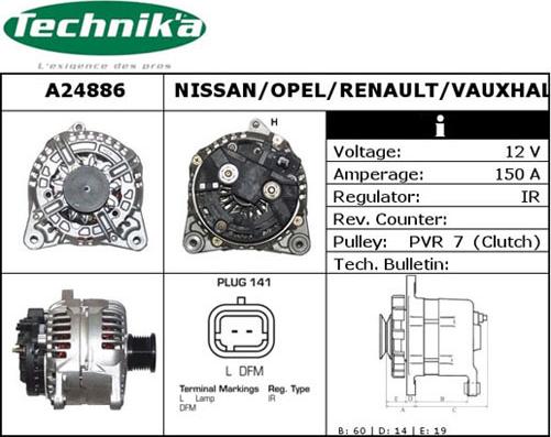 Technika A24886 - Ģenerators autospares.lv