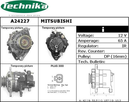 Technika A24227 - Генератор www.autospares.lv