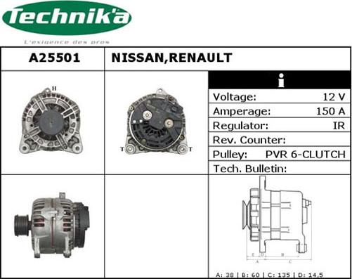 Technika A25501 - Ģenerators autospares.lv