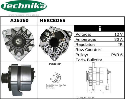 Technika A26360 - Ģenerators autospares.lv