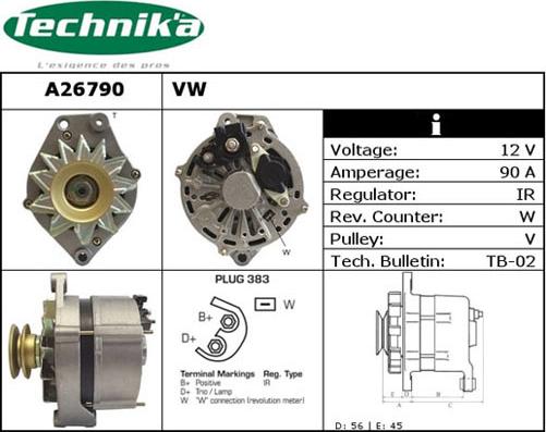 Technika A26790 - Ģenerators www.autospares.lv