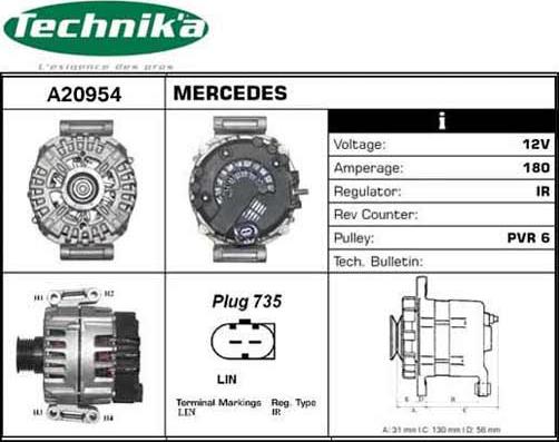 Technika A20954 - Ģenerators autospares.lv