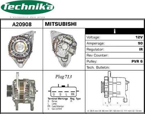 Technika A20908 - Ģenerators autospares.lv